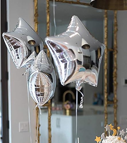 Miniatura 4 de Paquete de 10 globos de papel de aluminio en forma de estrella, globos de aluminio Mylar de 18 pulgadas, decoraciones para fiestas de cumpleaños,