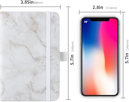 Miniatura 5 de Animusphere Paquete de 2 cuadernos de bolsillo pequeños de 4 pulgadas x 5.7 pulgadas, 200 páginas, cubierta de cuero con soporte para bolígrafo,