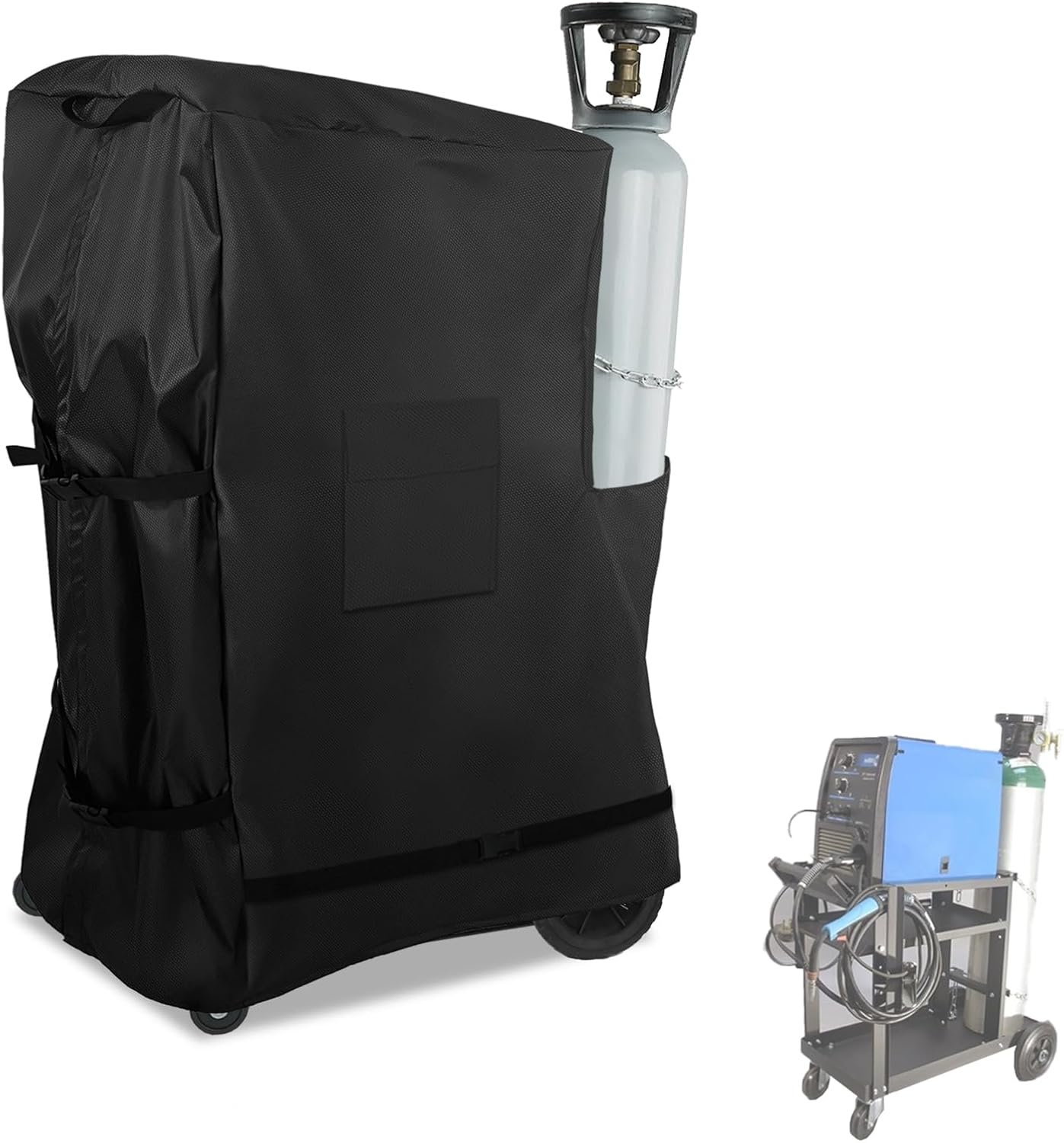 Welding Cart Cover with Plush Linner,3-Tier Welder Cart Protective Cover for Tig Mig Most Plasma Cutte Welding Cart on Market