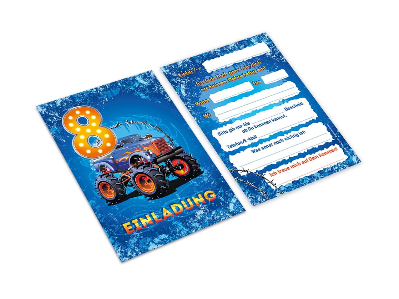 12 Cartes D'Invitation Anniversaire Enfant Avec Enveloppes Et