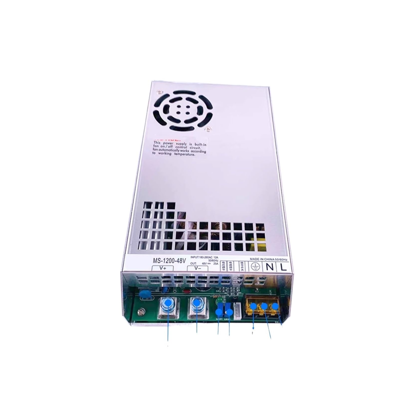 Alimentation à découpage régulée 1200W pour tension stable de 220V 5.4A