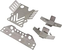 JOYSOG RC Chassis Armor Guard Set for Hyper Go 1/12 H12Y H12Y+ - Stainless Steel Skid Plates Protect Front Rear Axles