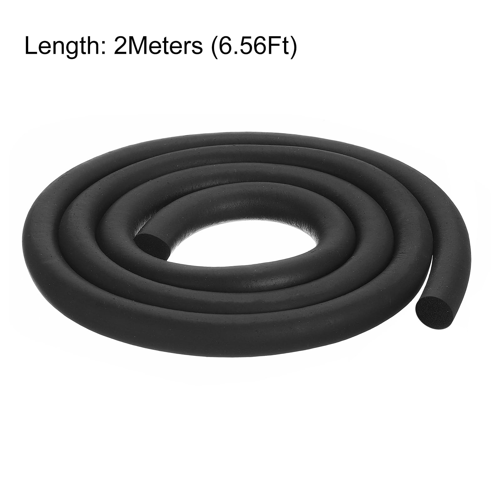 QUARKZMAN Bande d'Étanchéité en Mousse Caoutchouc, Diamètre de 20mm (25/32") de 2 Mètres de Long en Caoutchouc EPDM Rond pour Joints DIY Tampons Tubes en Mousse