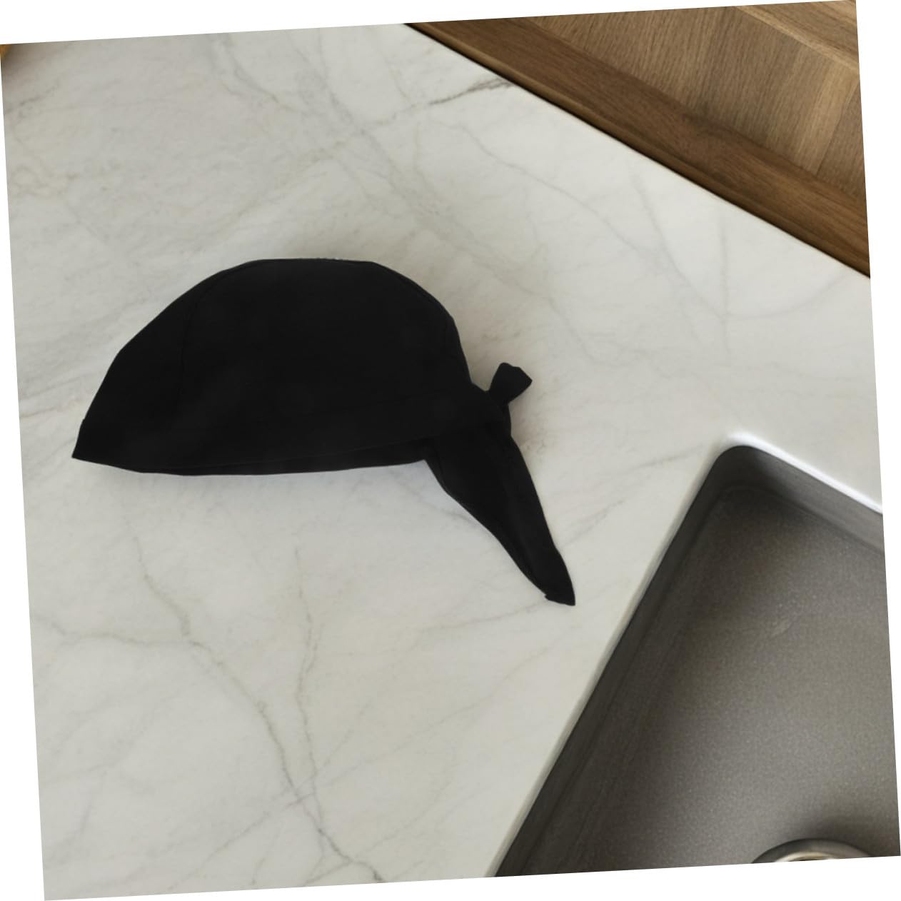 Gorro de Chef de Cocina Negro de Algodón 12 Piezas Unisex