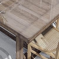 Vista 4 de Mantel de plástico transparente de PVC para mesa de comedor, escritorio, protector para mesa de estudiante, protector de escritorio, mantel