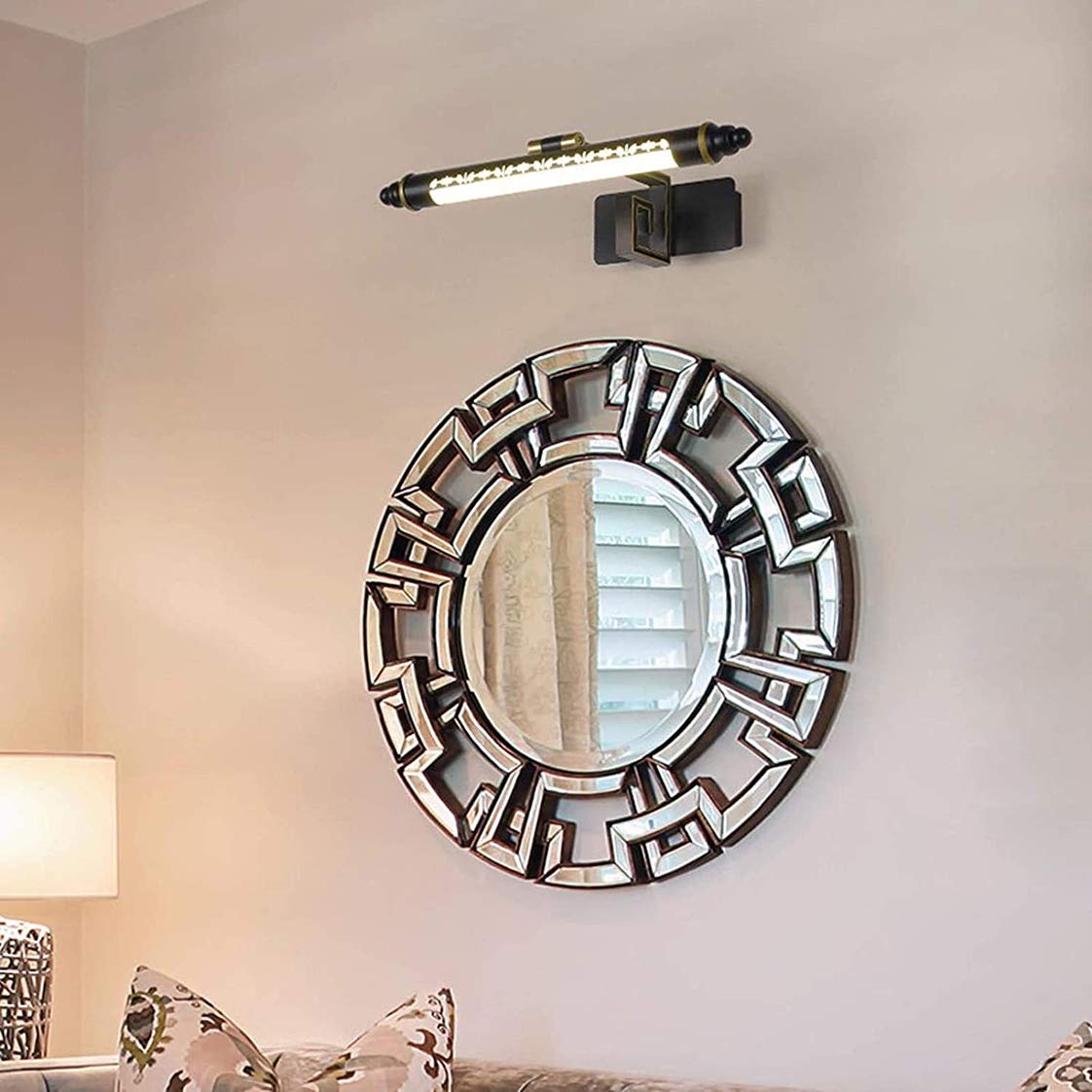 Lumière miroir salle bains, lumière miroir courtoisie LED miroir maquillage avant lumière miroir applique murale éclairage d'armoire non dimmable blanc naturel 4000K