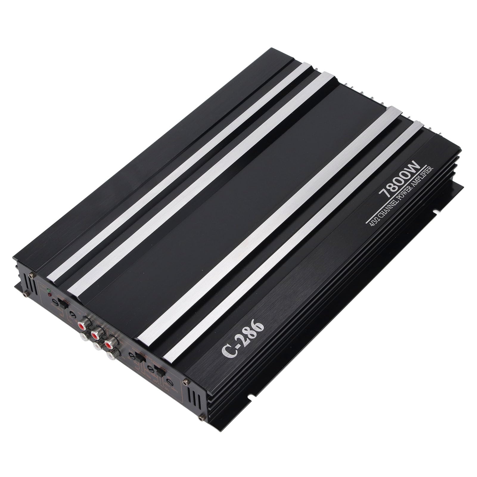 Amplificador DE Potencia ESTÉREO para Coche Clase AB Amplificador DE Potencia DE Audio DE 4 Canales 7800W Amplificador DE Alta Potencia para DC 12V Camión Barco UTV Motocicleta