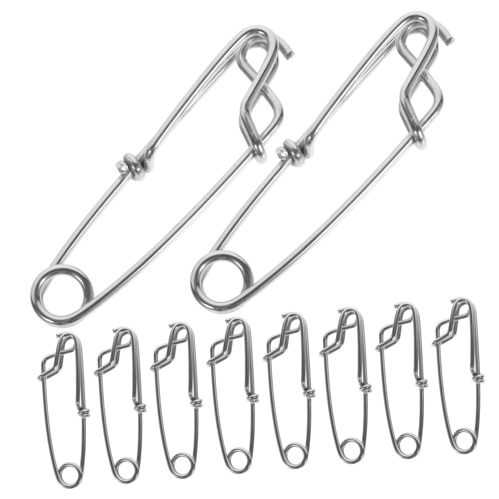 Toyvian Épingle À Paupières Connecteur Rapide Fishing Peches Hameçon Poisson Accessoires De Pêche pour Hommes Clips De Pêche Acier Inoxydable Silver