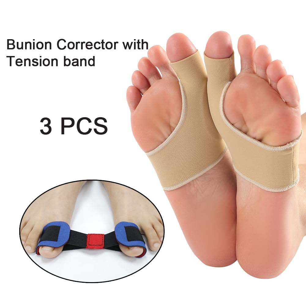 Qxotvzy Bunion Corrector for Women & Men Big Toe Straightener?Bunion SocksHallux Valgus Pads Pain Relief, Foot Care Orthopedic Bunion Protector Day/Night