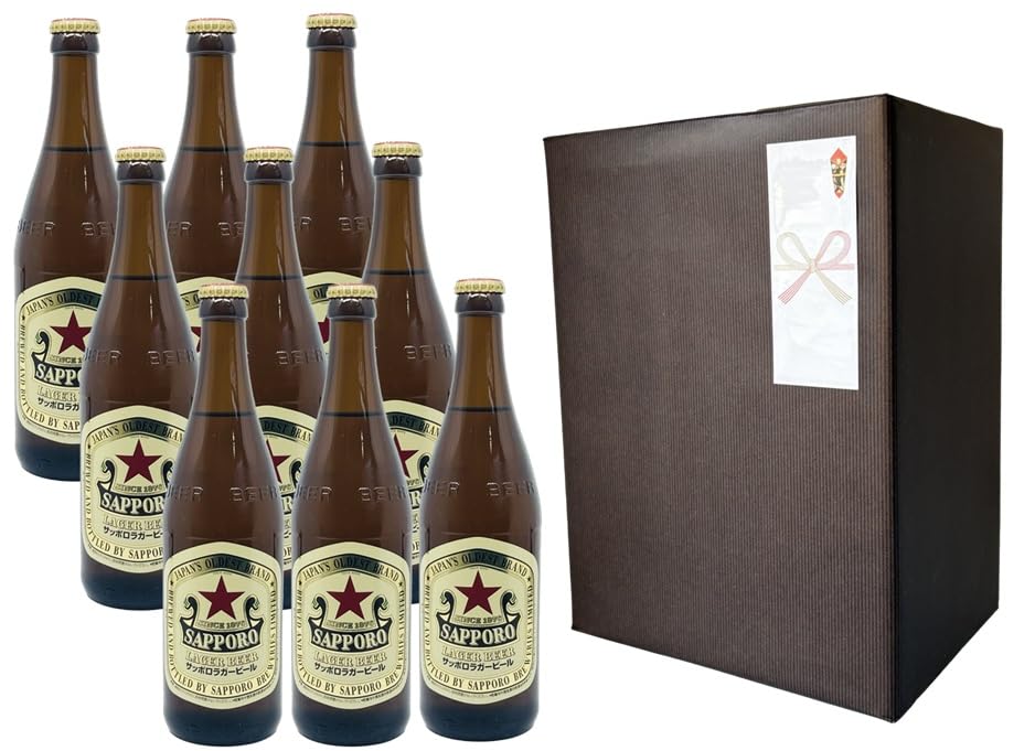 Amazon.co.jp: 【ギフト包装済 包装紙ブラウン】【瓶ビール】中瓶9本
