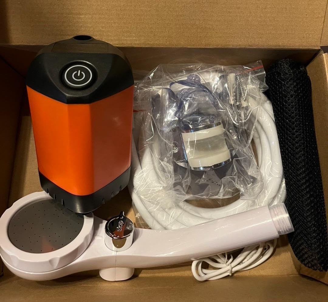 キャンプ・海水浴・お風呂のお湯をシャワーにと大活躍ポータブル電動