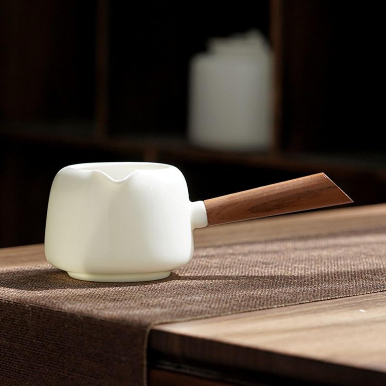 White Porcelain Mutton-fat Jade Fairness Cup Tea Pitcher Heat-proof Kungfu Tea Set