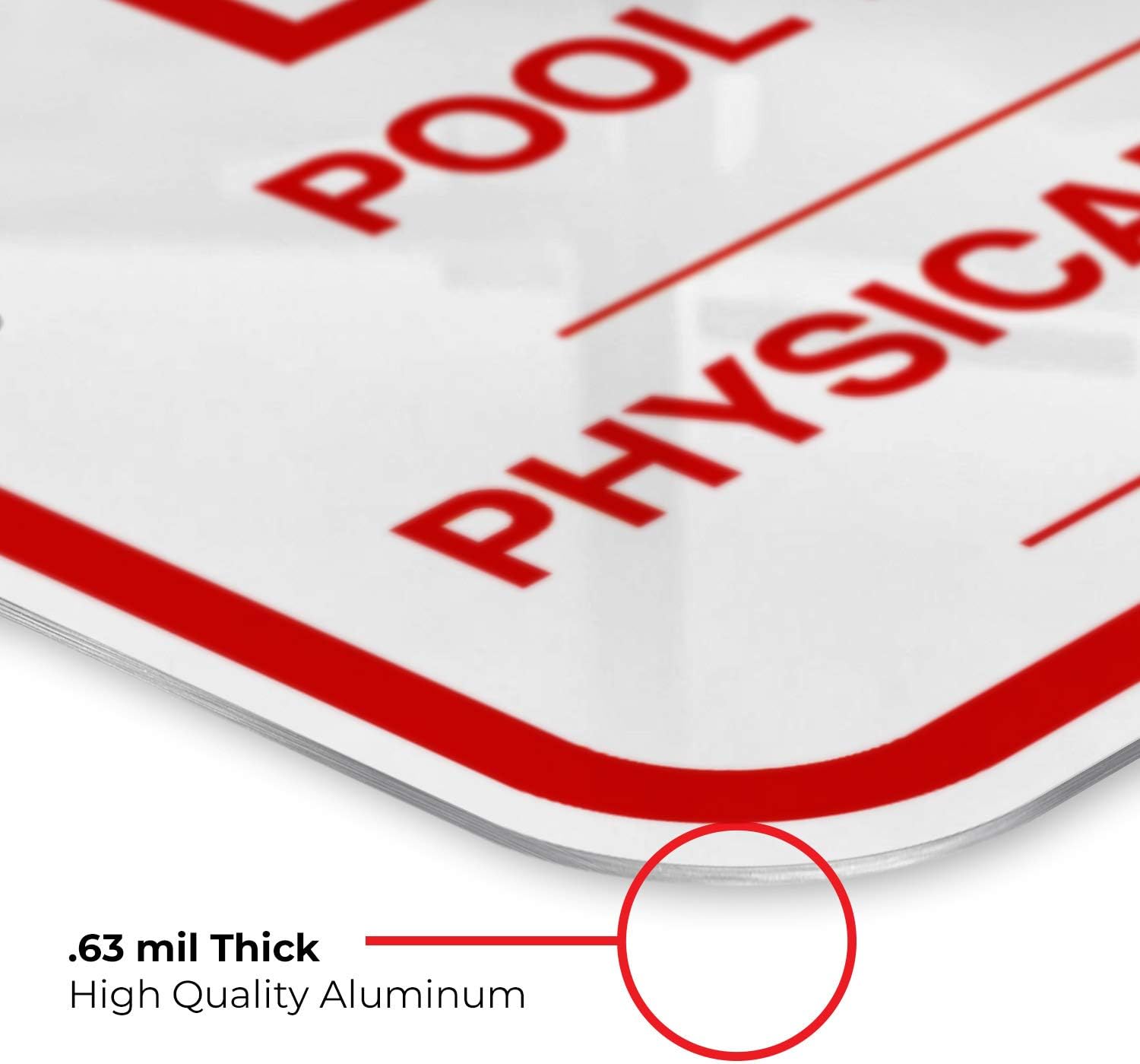 Emergency Dial 911 Sign, Pool Sign, 12x18 Inches, Rust Free .063 Aluminum, Fade Resistant, Made in USA