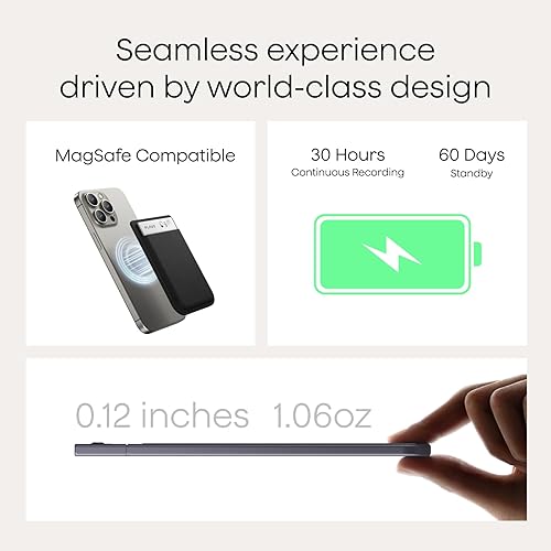 Miniatura 7 de Plaud Nota Grabadora de voz AI, dispositivo para tomar notas AI, transcribir y resumir, compatible con 112 idiomas, grabadora de audio digital azul