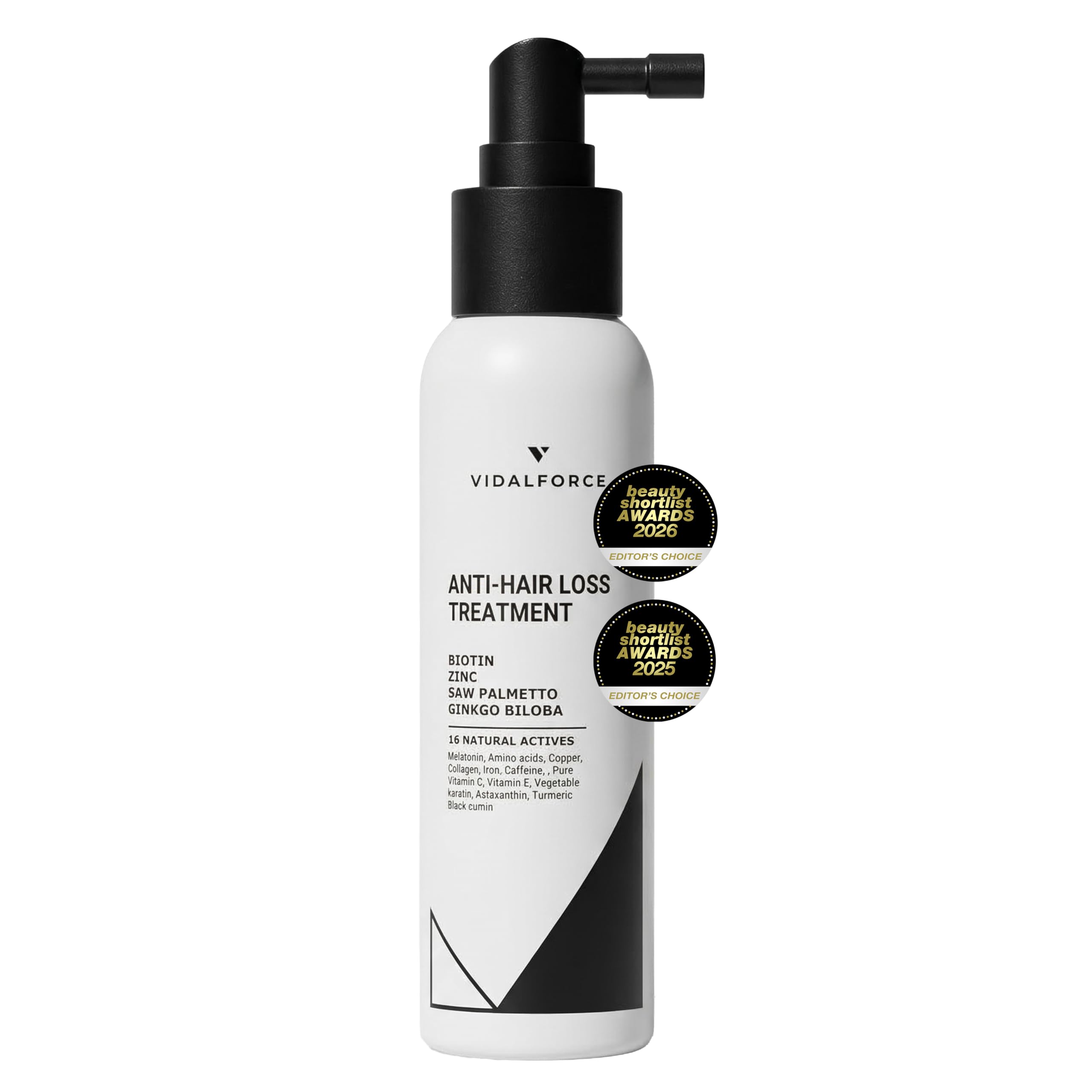 Serum Anti-Caída 125ml con Biotina, Colágeno, Zinc, Ginkgo, Saw Palmetto, Cafeína y 12 Vitaminas