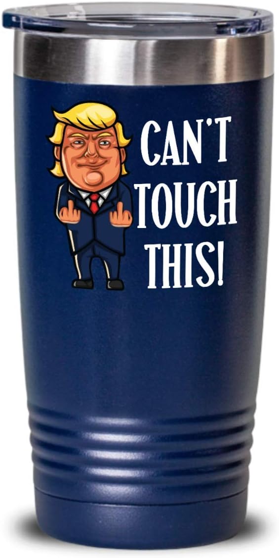 Pro Trump Mug Tumbler for Dad Gifts for Men Funny Gift for Pro Trump Anti Impeachment Tea Cup Gag Gifts for Women Cant Touch This Political Coffee Mug