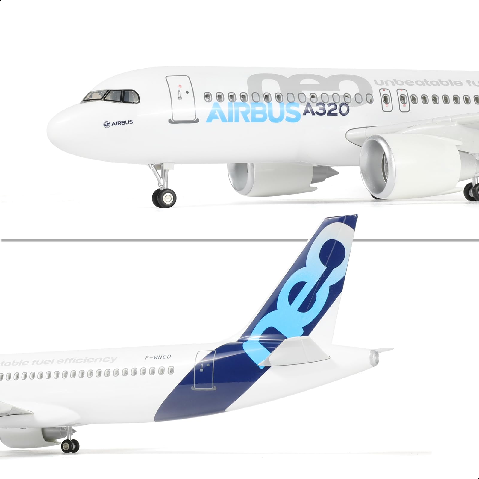 A320 Model samolotu neo-prototypowego w skali 1:100, odlew ciśnieniowy, Airbus A320, zestaw modelarski ze stojakiem (35,6 cm L), wstępnie zmontowany model samolotu dla dorosłych, lotnictwo