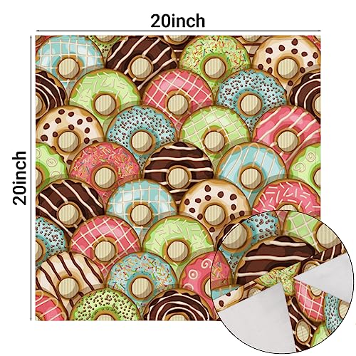Servilletas de tela con diseño donuts set x4 20x20 pulg miniatura 7