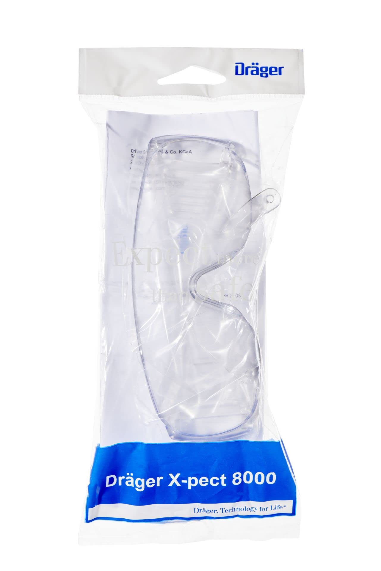 2X Dräger X-plore 1930 V FFP3 Staubmaske mit Ventil, Gr. M/L + 1x Dräger X-pect 8110 Schutzbrille | Atemschutzmasken und leichte Überbrille | Ideal für Baustelle, Labor, Werkstatt