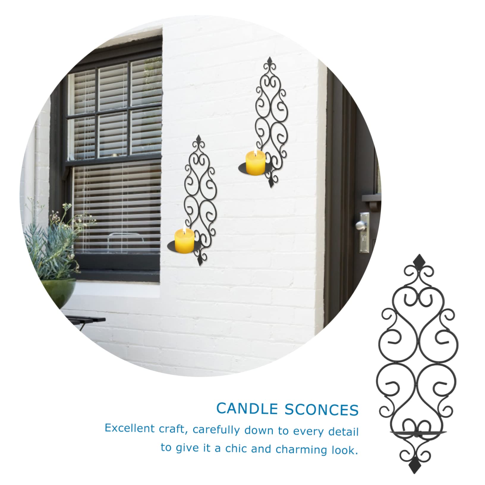 Cabilock 2pcs Flower Wall Hanging Candle Holder Candle Tealight Stand Candle Sconces Tealight Stand Sconces Tealight Sconces Candlesticks Sconces Candle Stand Sconces Candle Holder Sconces