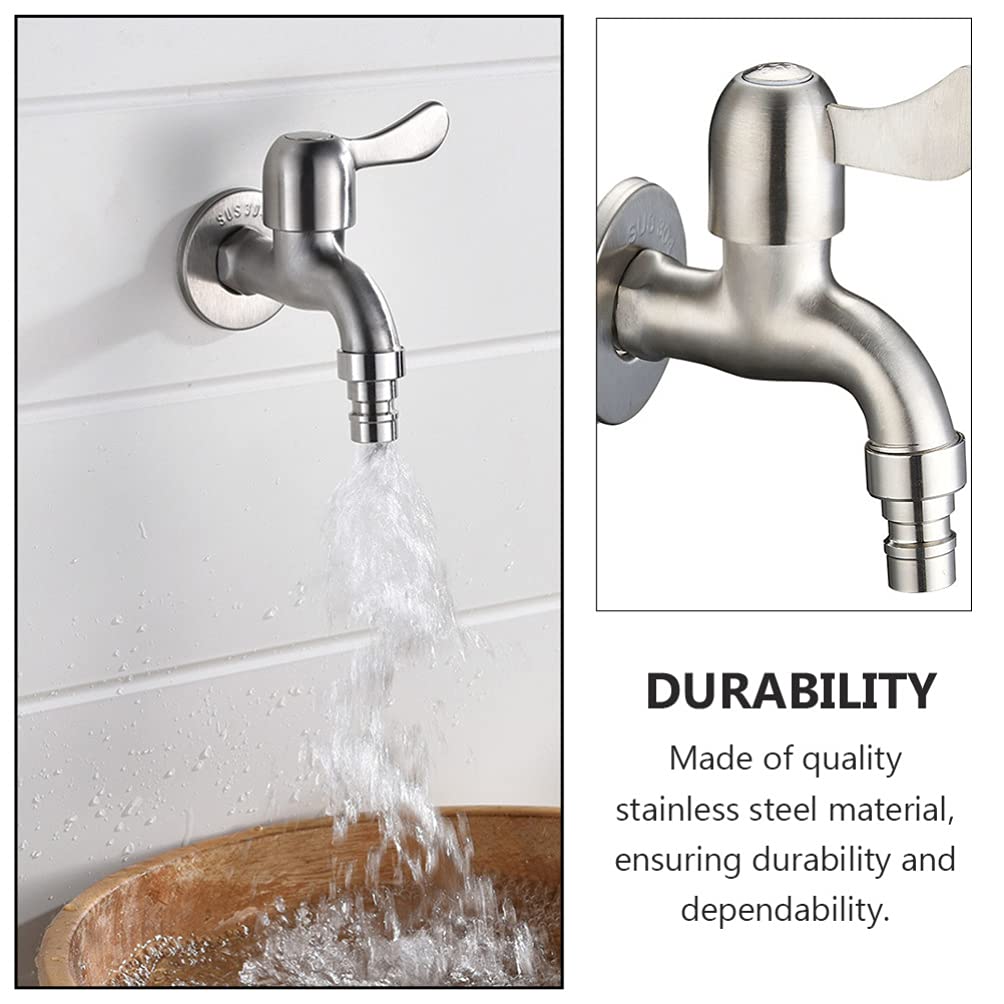 Widespread Faucet Sink Faucet Sink Faucet 2 Inch Water Faucet Washing Machine Sink Basin Cold Water Tap Stainless — view 3