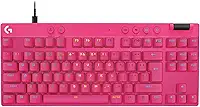 Teclado Gamer Com Fio Logitech G PRO X TKL RAPID com layout US, Switches Magnético- analógicos, Modo Rapid Trigger, Acionamento Ajustável, e RGB LIGHTSYNC - Magenta