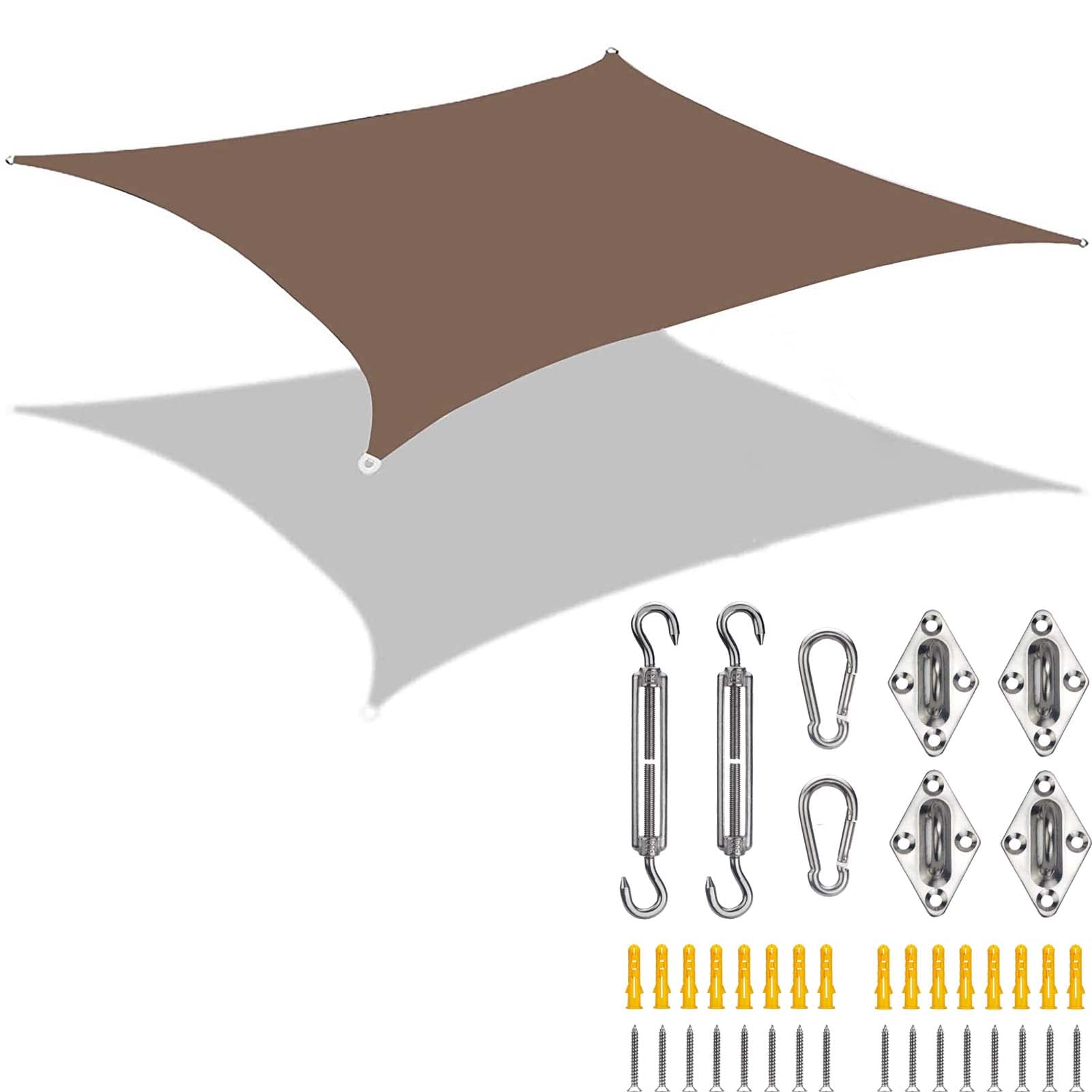 Zewnętrzny żagiel przeciwsłoneczny, wodoodporny, prostokątny zadaszenie, ochrona przed promieniowaniem UV, do ogrodu i tarasu, parasol Esterno (D, 4 x 6 m) – idealny do ochrony przed słońcem i relaksu