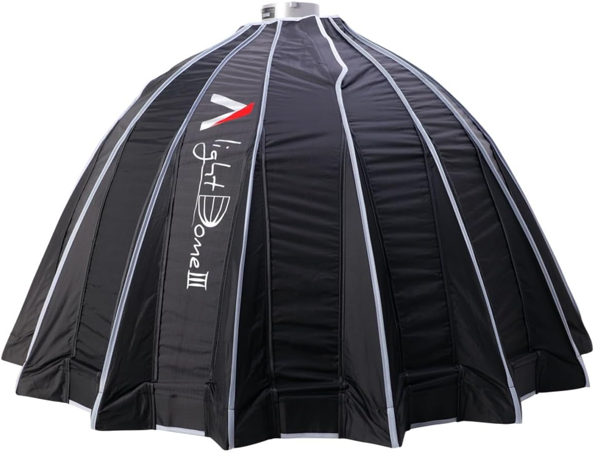 Aputure Light Dome III 90cm softbox in its folded, compact state.