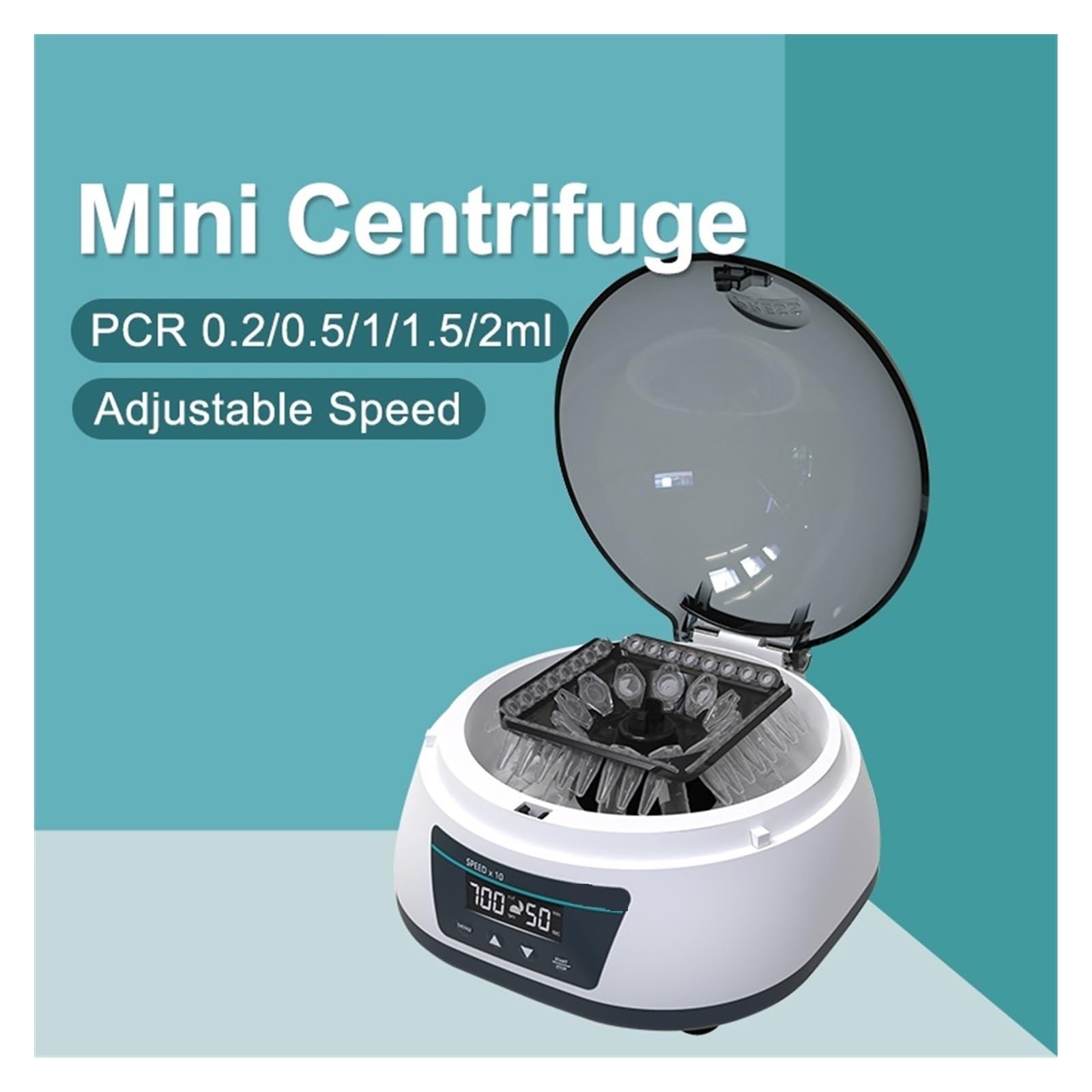 Centrífuga de mesa, Mini Máquina Centrífuga De Laboratorio Pcr Digital, Velocidad Ajustable 7000 Rpm For Tubo Centrífugo Y Microrecolección Sangre | MC-7Pro(7000rpm)