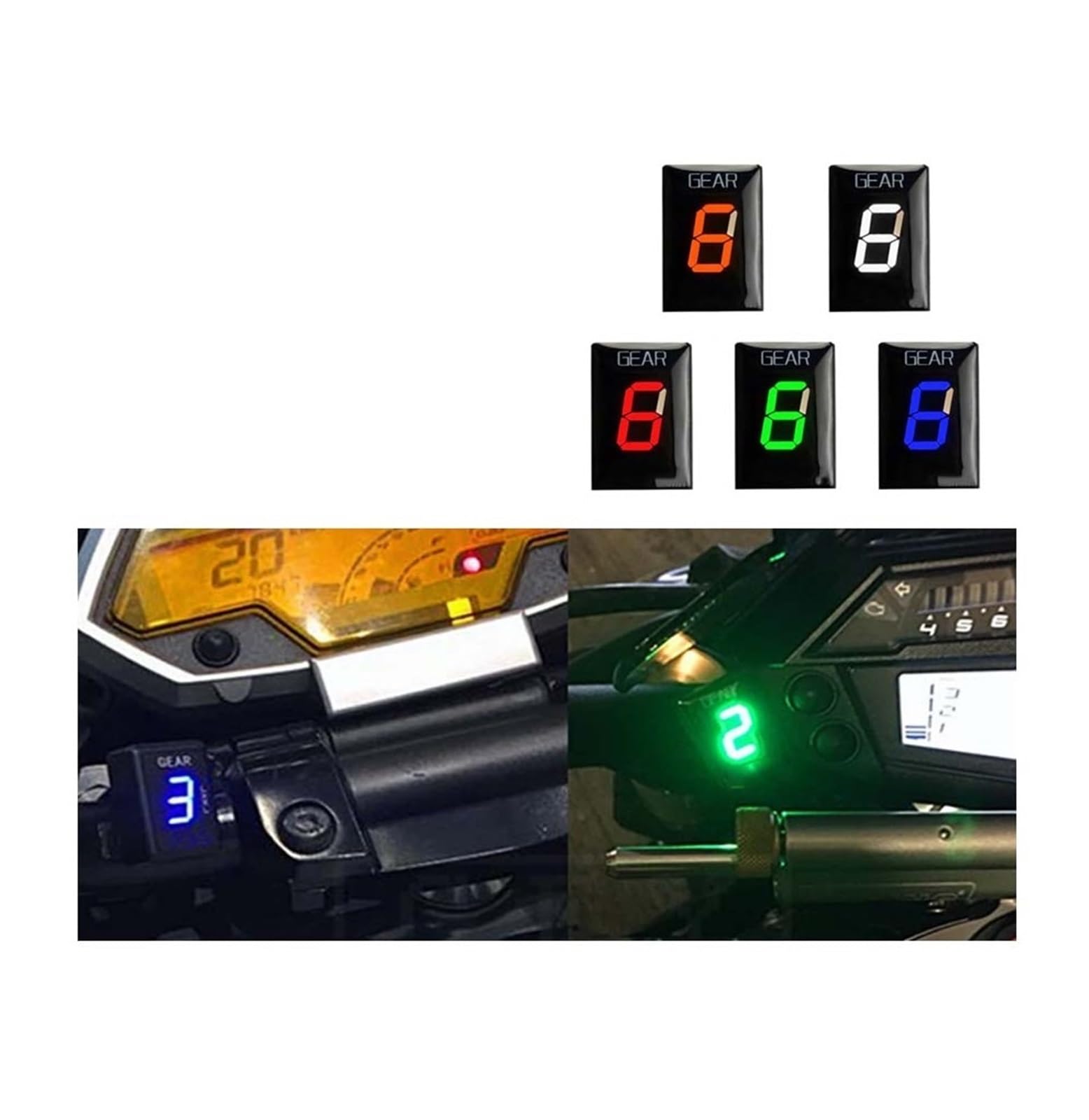 Motocicleta Marchas Pantalla Indicador De Marchas para Motocicleta para TNT125 TNT135 BJ125-3E Pantalla Digital De Velocidad Sensor De Cambio Componente De Accesorios para Motocicleta