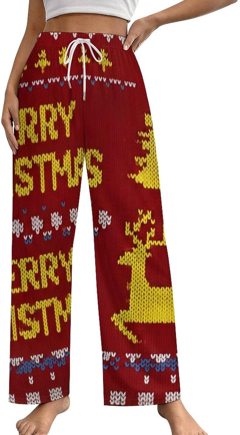 ZHANGXM Women's Cartoon Otters Pajama Sleep Pants Home Pajamas Soft Sleep Pj Pants