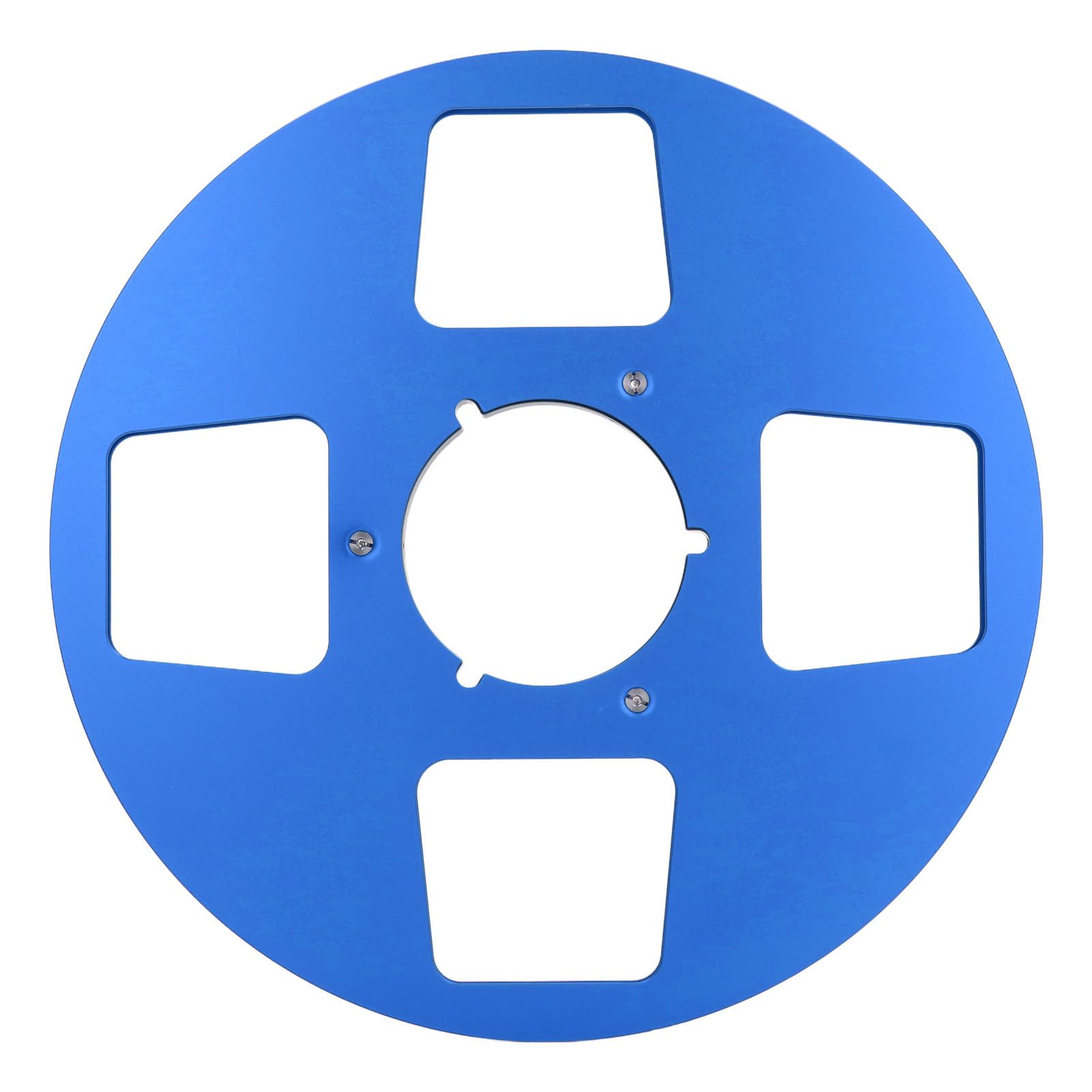 Carrete vacío de aluminio azul de 1/4 10.5 pulgadas para grabadora de audio de bobina abierta