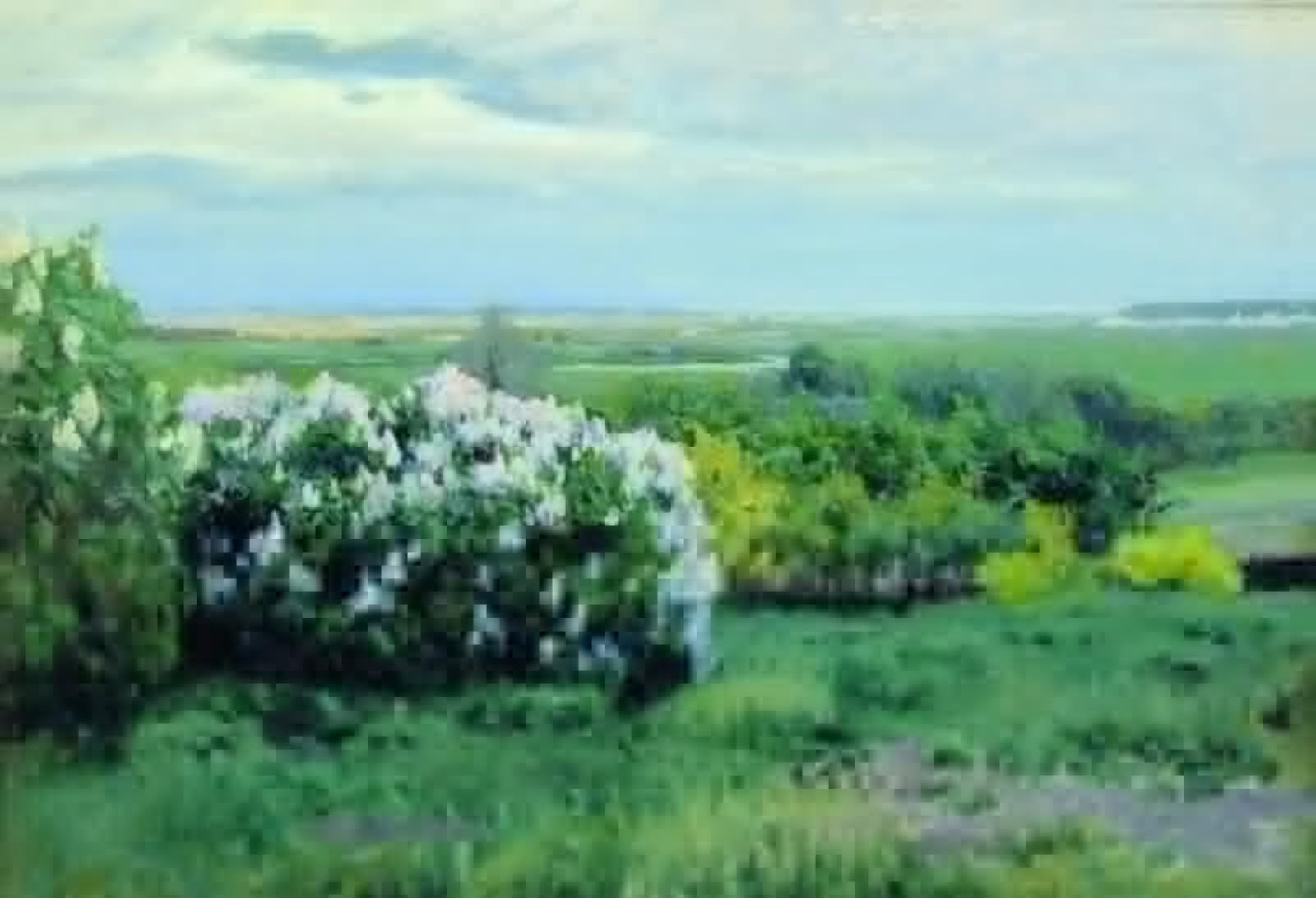 SERENDIPITP Vintage Picture Print on Canvas Wall Art Poster Spring. Lilac Bushes Stanislav Zhukovsky Artwork Print Poster for Wall Decor 60x90cm