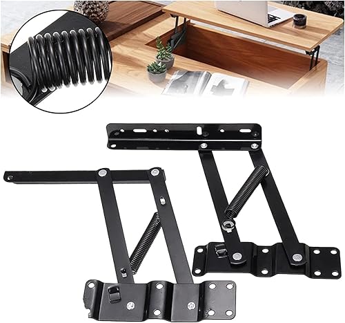 Miniatura 6 de Bergain Bisagras, bisagras de armario de cocina, bisagras ocultas, bisagras de soporte, 2 unidsset soporte de resorte plegable multifuncional mesa