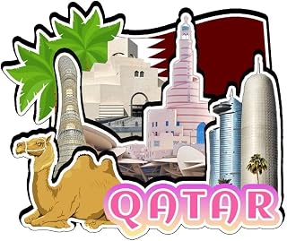 Qatar Fridge Magnet Wooden Magnet Art Souvenirs Creative Collection Handmade Travel Home Office Gifts Landscape Refrigerator Decor 11117