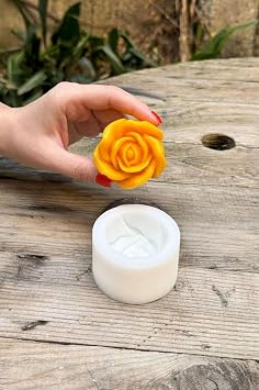Rufus Concept Rose 3d Single Candle Mold (Silicone)