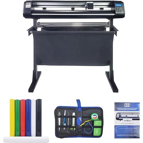 USCutter MH100 34" Vinyl Cutter Bundle with Stand, Software, and Full Starter Accessories