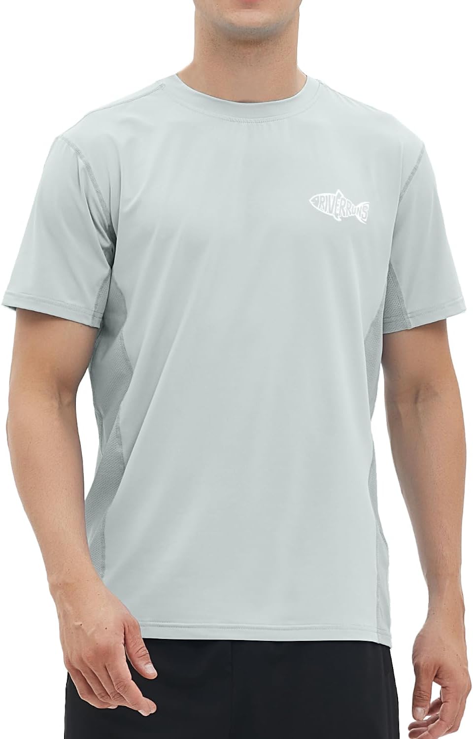 Riverruns Fishing T-Shirt Men's UPF 50+ Sun Protection Fishing Shirt Short Sleeve Performance Tee #1006