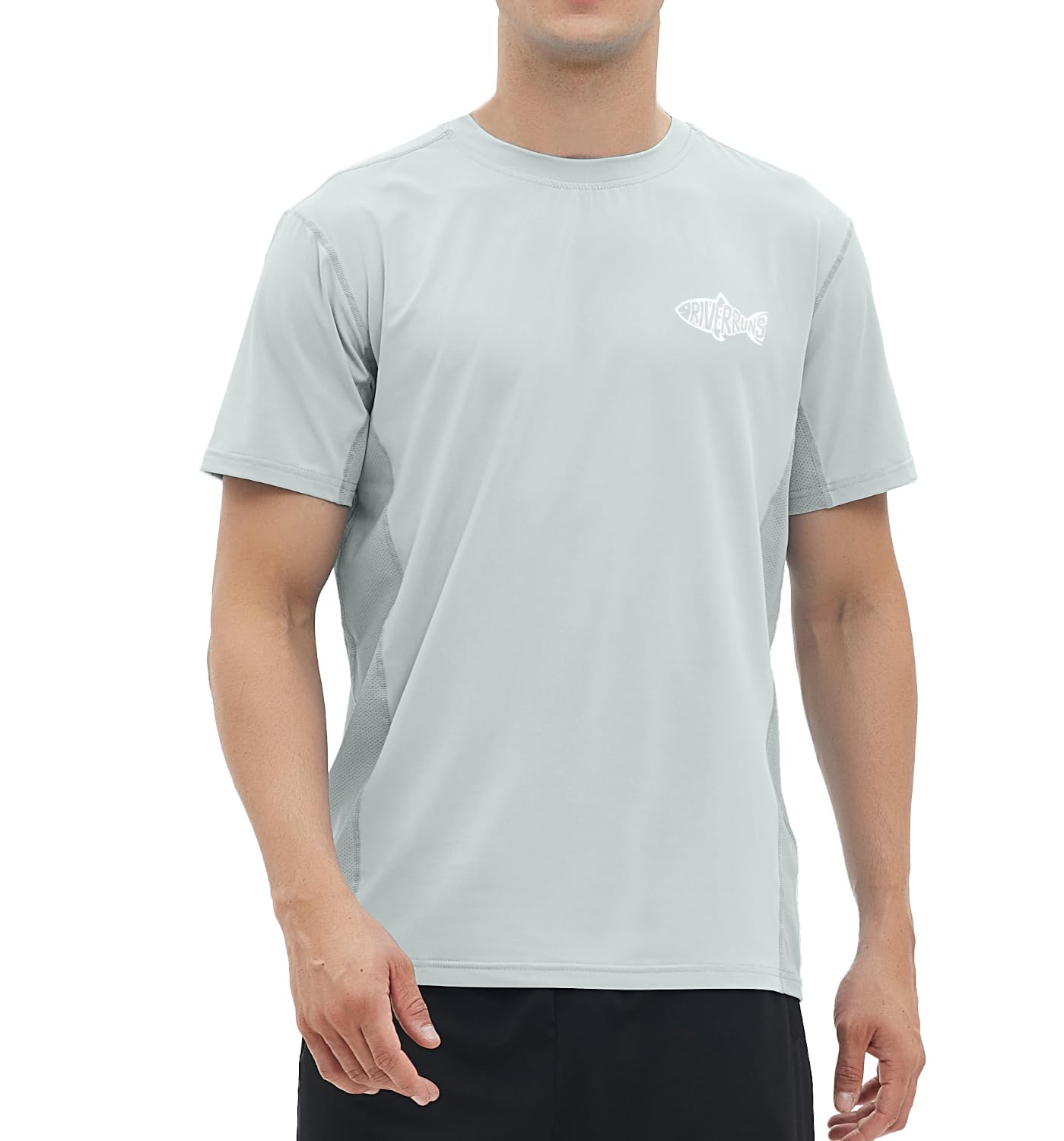 Riverruns Fishing T-Shirt Men's UPF 50+ Sun Protection Fishing Shirt Short Sleeve Performance Tee #1006