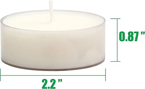 Miniatura 4 de Stonebriar 20 velas de té blanco sin perfume de gran tamaño con 9 horas de tiempo de combustión