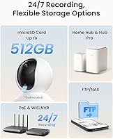 Vista 8 de Cámara de seguridad para interiores, Reolink E1 Pro cámara de WiFi de 4 megapíxeles Alta definición de conector para seguridad en el hogar, WiFi