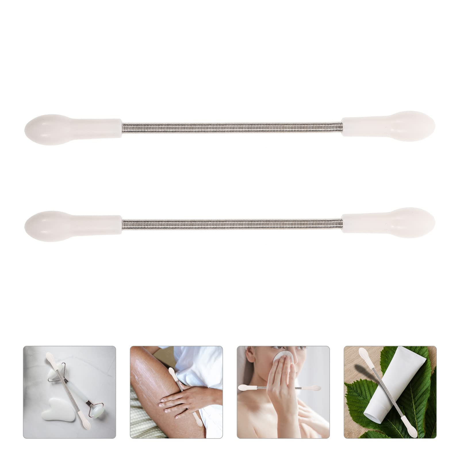 SUPVOX 2Pcs Facial hair remover stainless steel hair removal spring from upper lip chin cheeks and neck 1