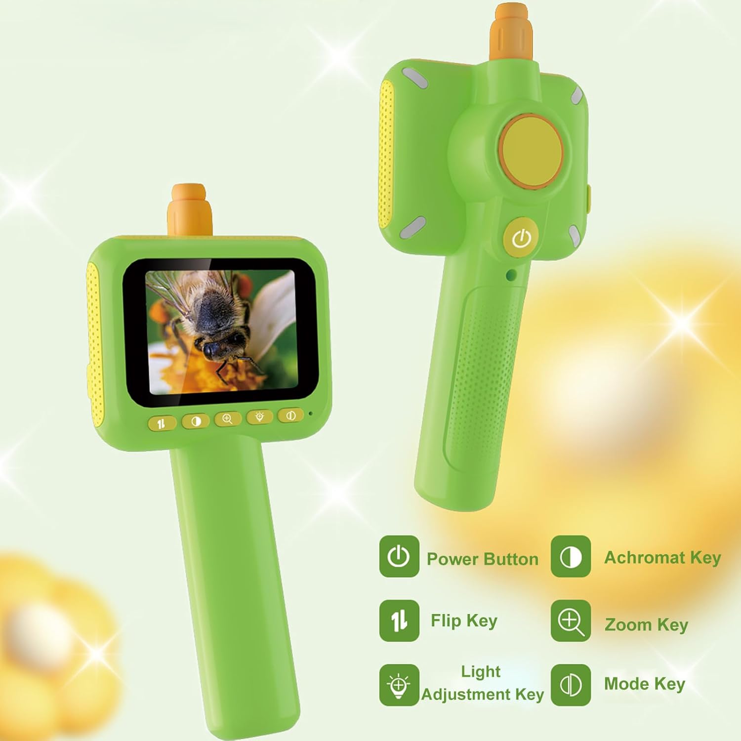 Yunseity Snake Camera, STEM Educational Toy with Real Time Display Screen and LED Flashlight for Outdoor Nature Exploration and Underwater Observation