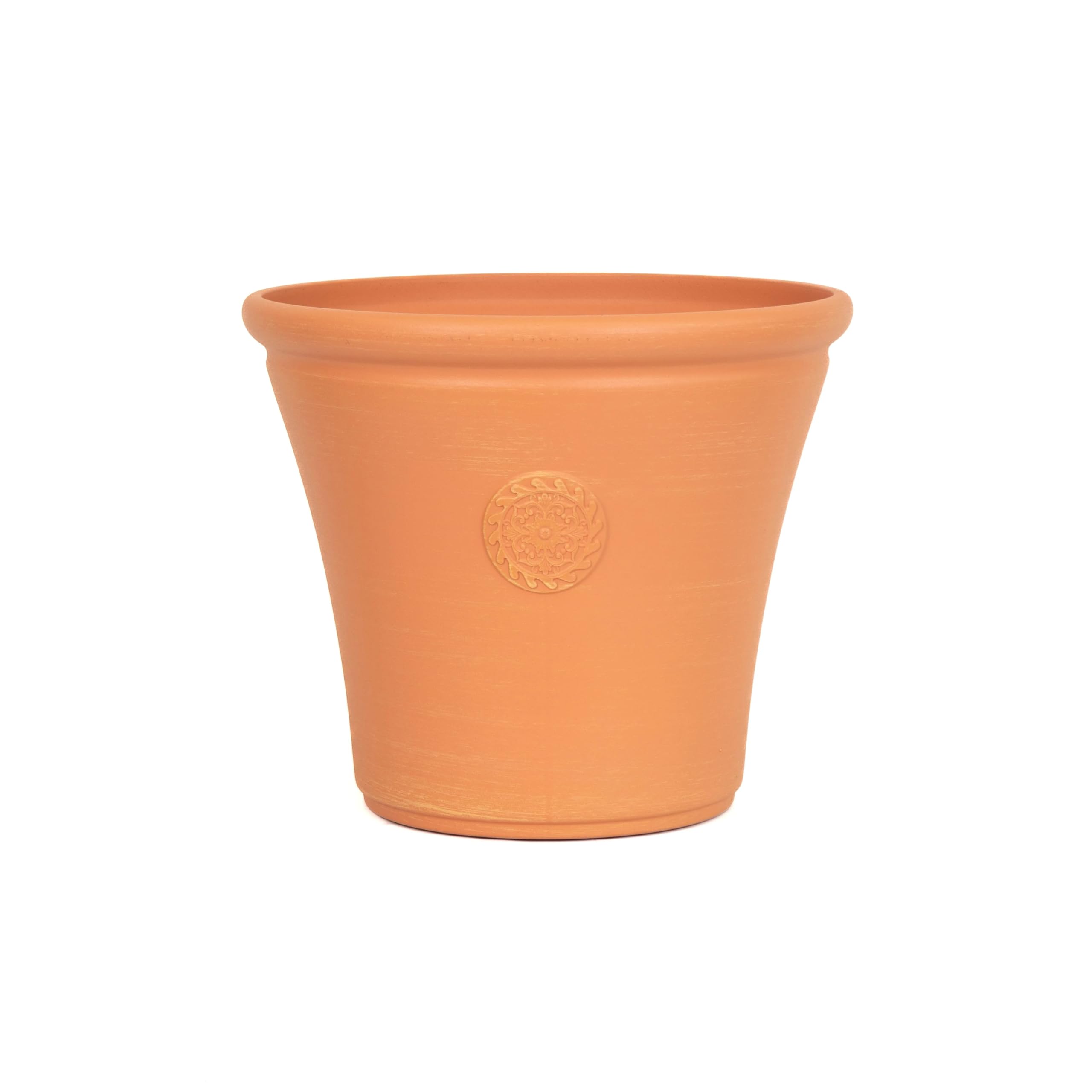Muddy Hands Terracotta Royale Crest Planter Plant Pot – Large Outdoor Garden Pot – Lightweight Recycled Plastic – Frost Proof & Uv Resistant – Ceramic Look Patio Pot (, 39 Litre)