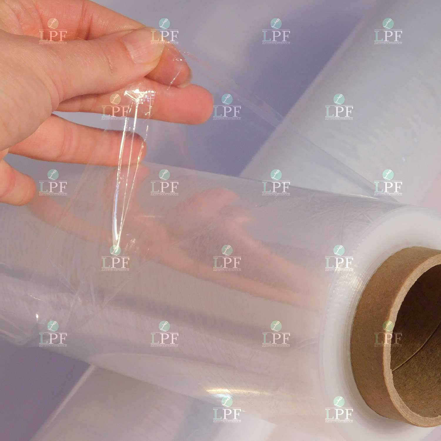 Eigenmarke 1 Rolle Luftpolsterfolie 100cm x 100m + 1 Rolle Stretchfolie transparent 1,5Kg 50cm Wickelfolie KnallfolieBlasenfolie Verpackungsfolie