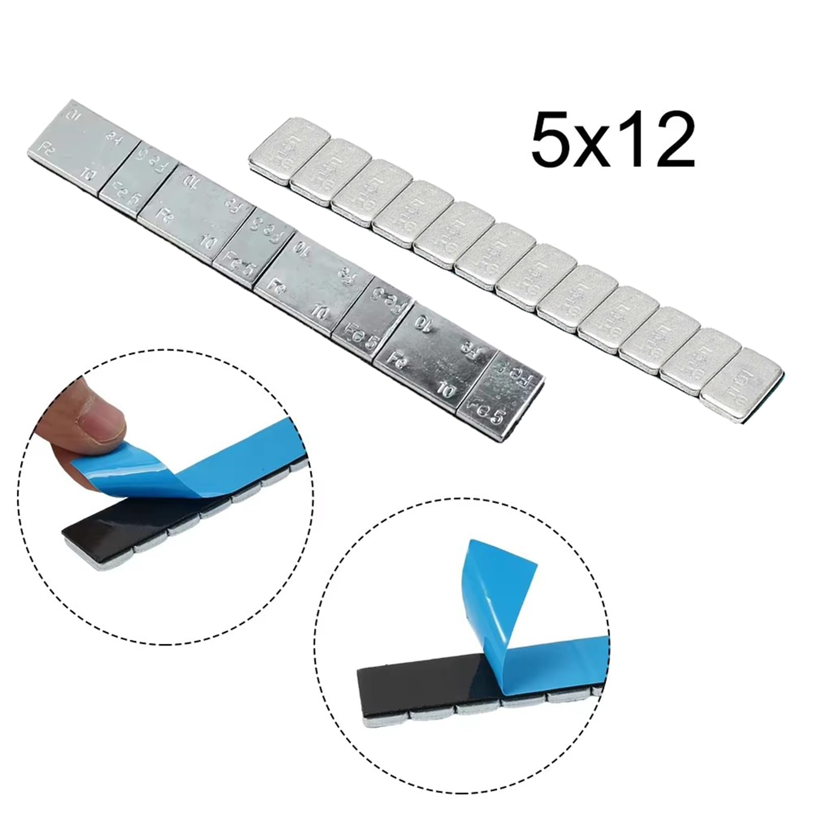 Pesi Adesivi Equilibratura,Piombi Adesivi per Equilibratura,Pesi per Ruote,Pesi Equilibratura,Pesi Adesivi Pesi,Pesi di bilanciamento per Auto,Camion,SUV e Motocicli,5-10g x 1 pc+ 5g x 6 pcs
