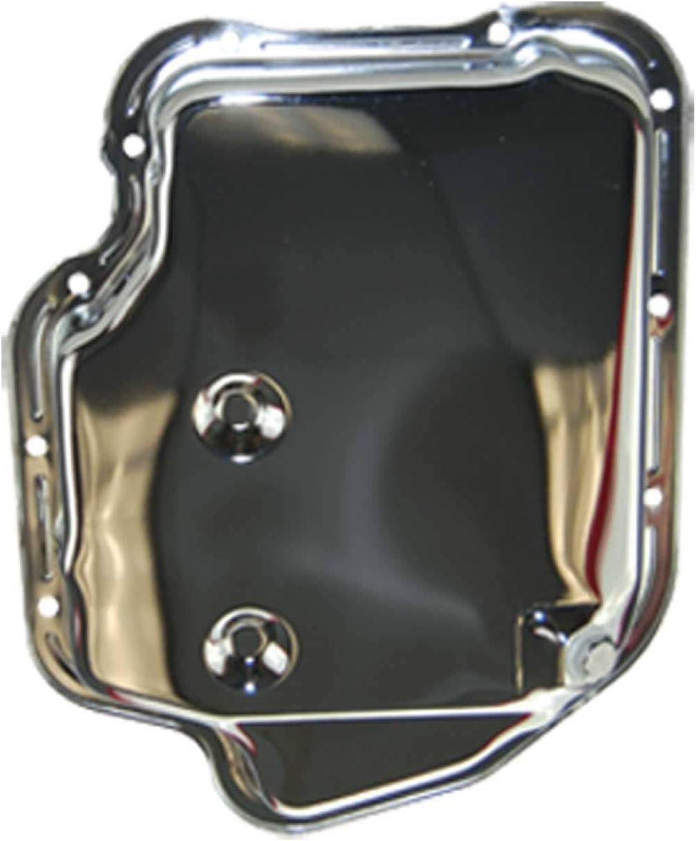 Top Street Performance Smooth Chrome Steel High-Capacity Transmission Pan for GM Turbo 400