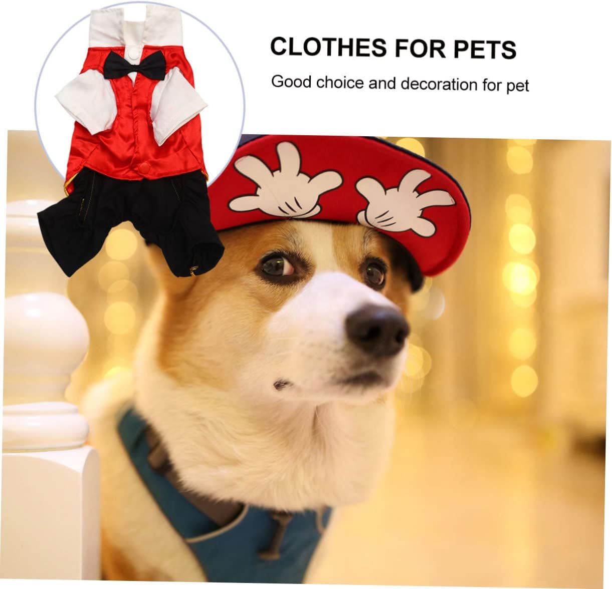 3pcs Halloween Pet Costume Bloodsucker Suit for Dogs Comfortable Fit for Outdoor Activities for Halloween Festivities