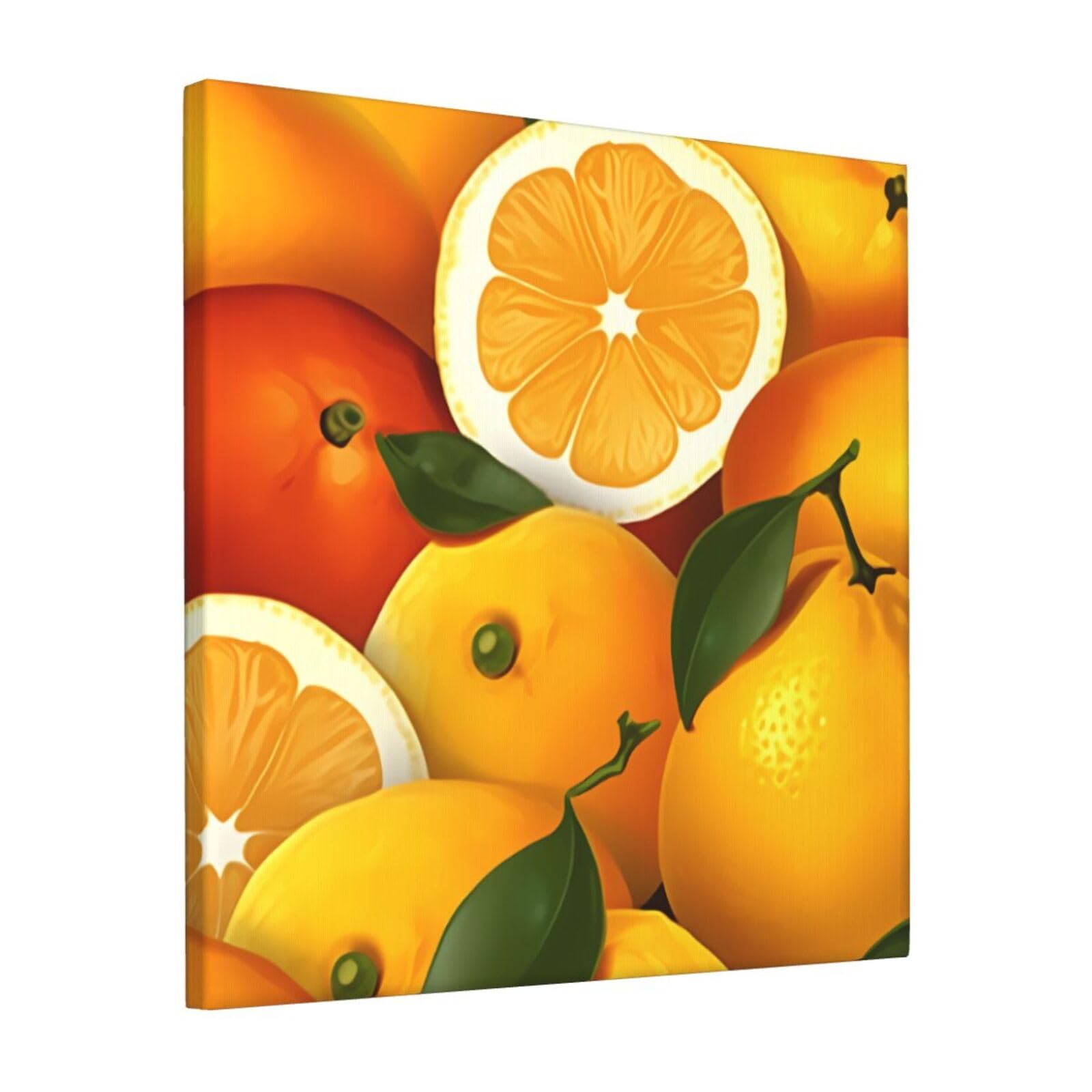 Impression sur toile oranges de qualite superieure decoration salon - 8