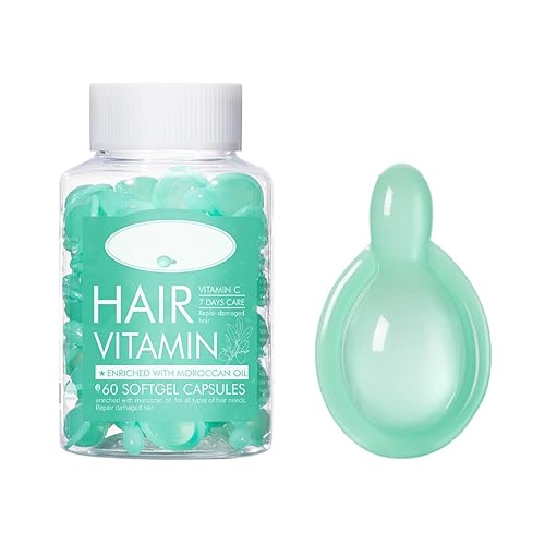 Miniatura 7 de 60 cápsulas de aceite de suero para el tratamiento del cabello, fórmula hidratante para el cabello, suero con vitaminas para cabello dañado, TURQUESA